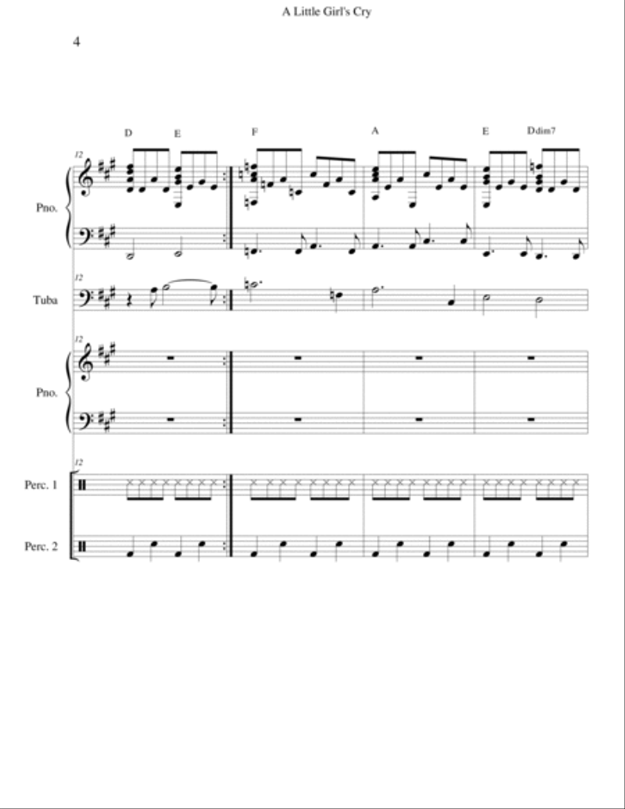 A Little Girls Cry Tuba scores gallery preview page 4
