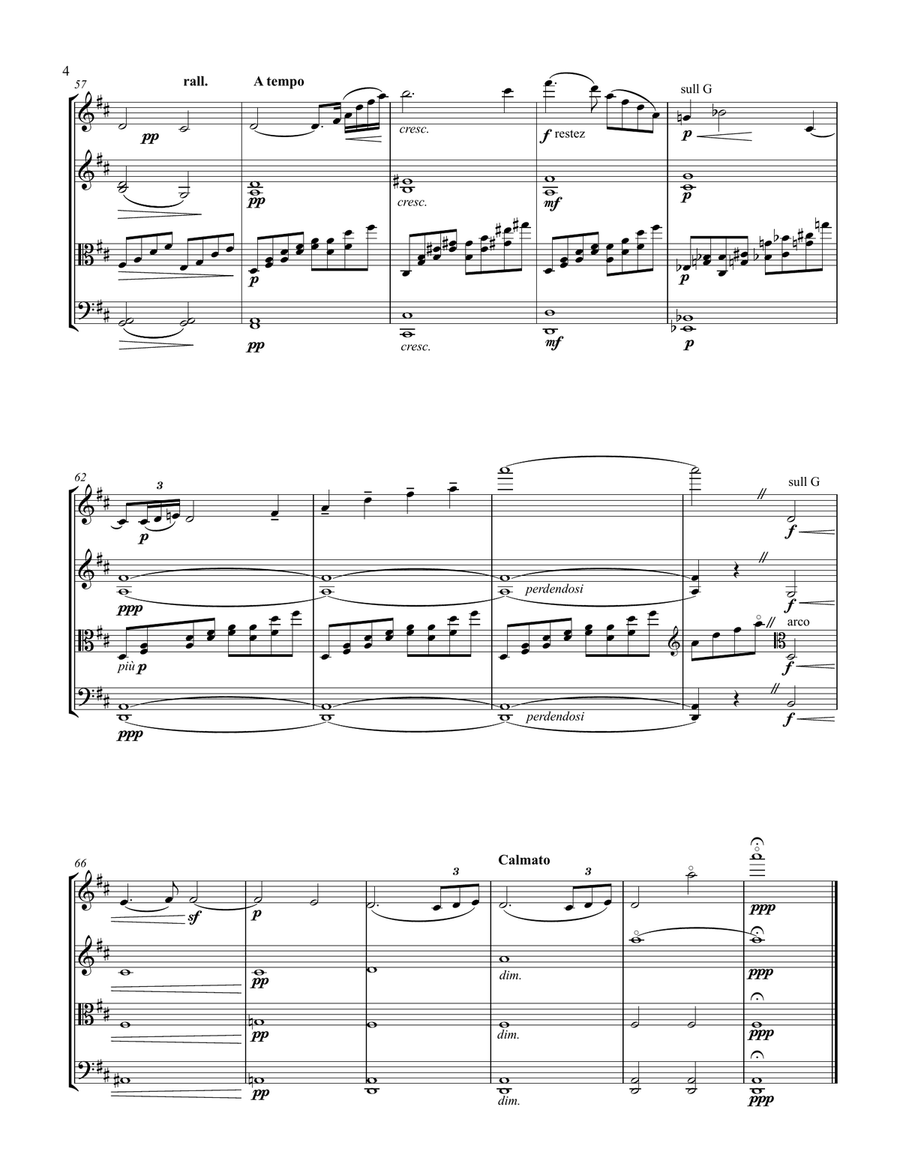 Thais Meditation, for string quartet String Quartet scores gallery preview page 4