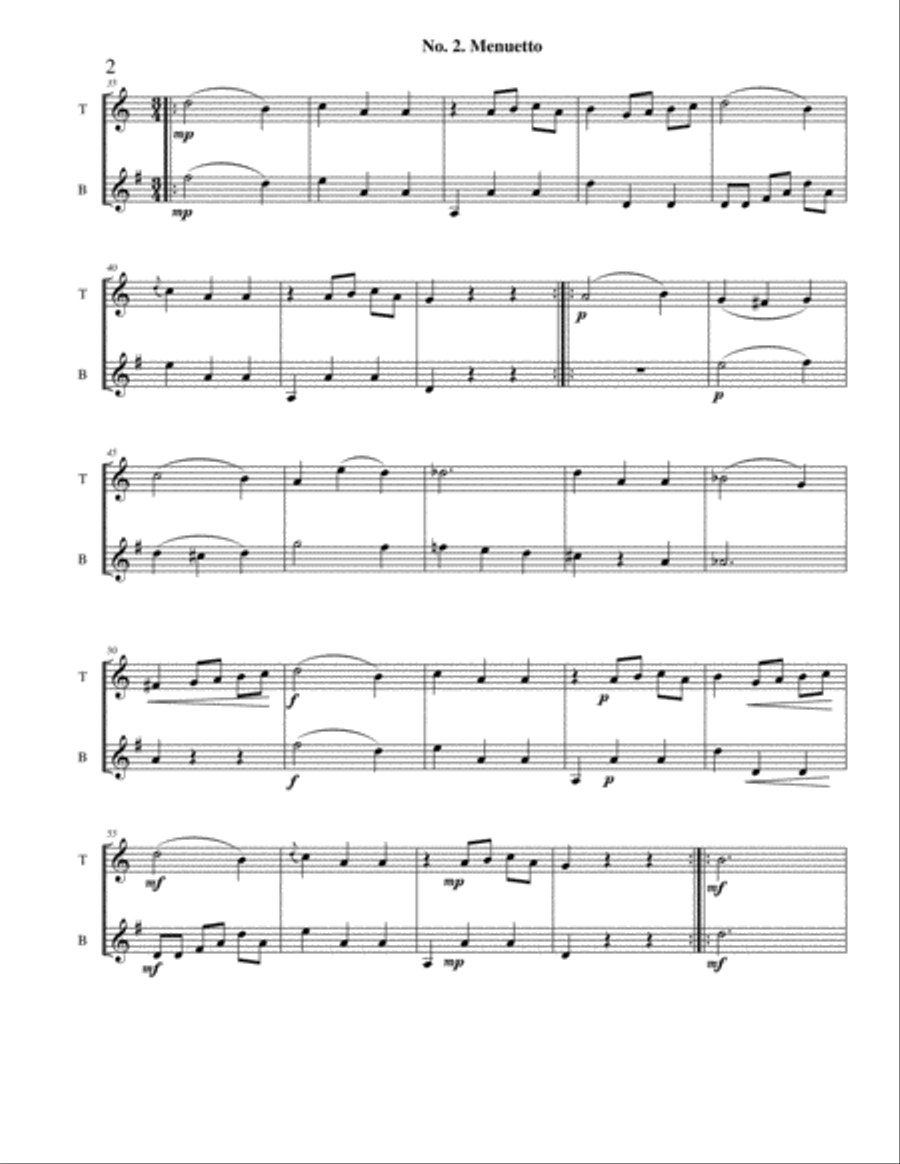 Twelve Mozart Duets Twelve Mozart Duets Woodwind Duet scores gallery preview page 2