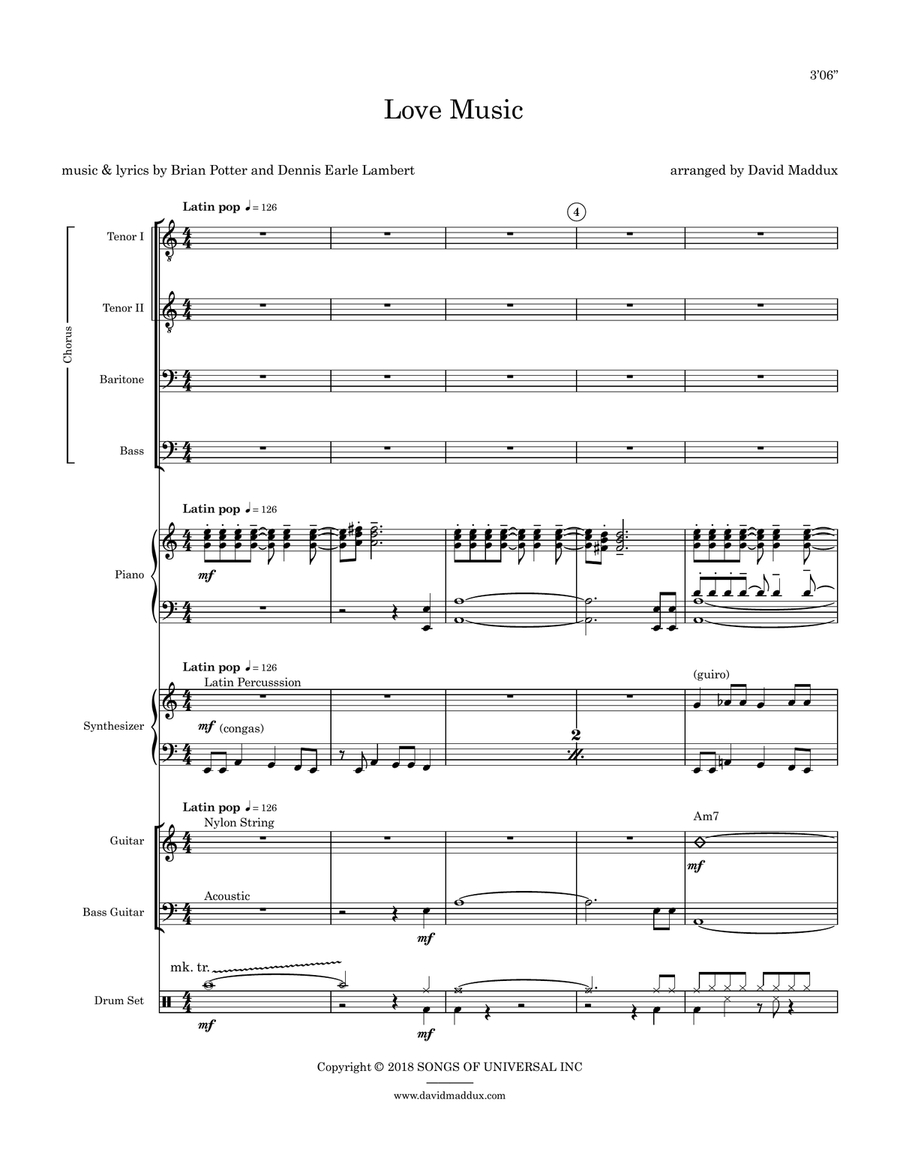 Love Music by Ben Moore Small Ensemble - Digital Sheet Music