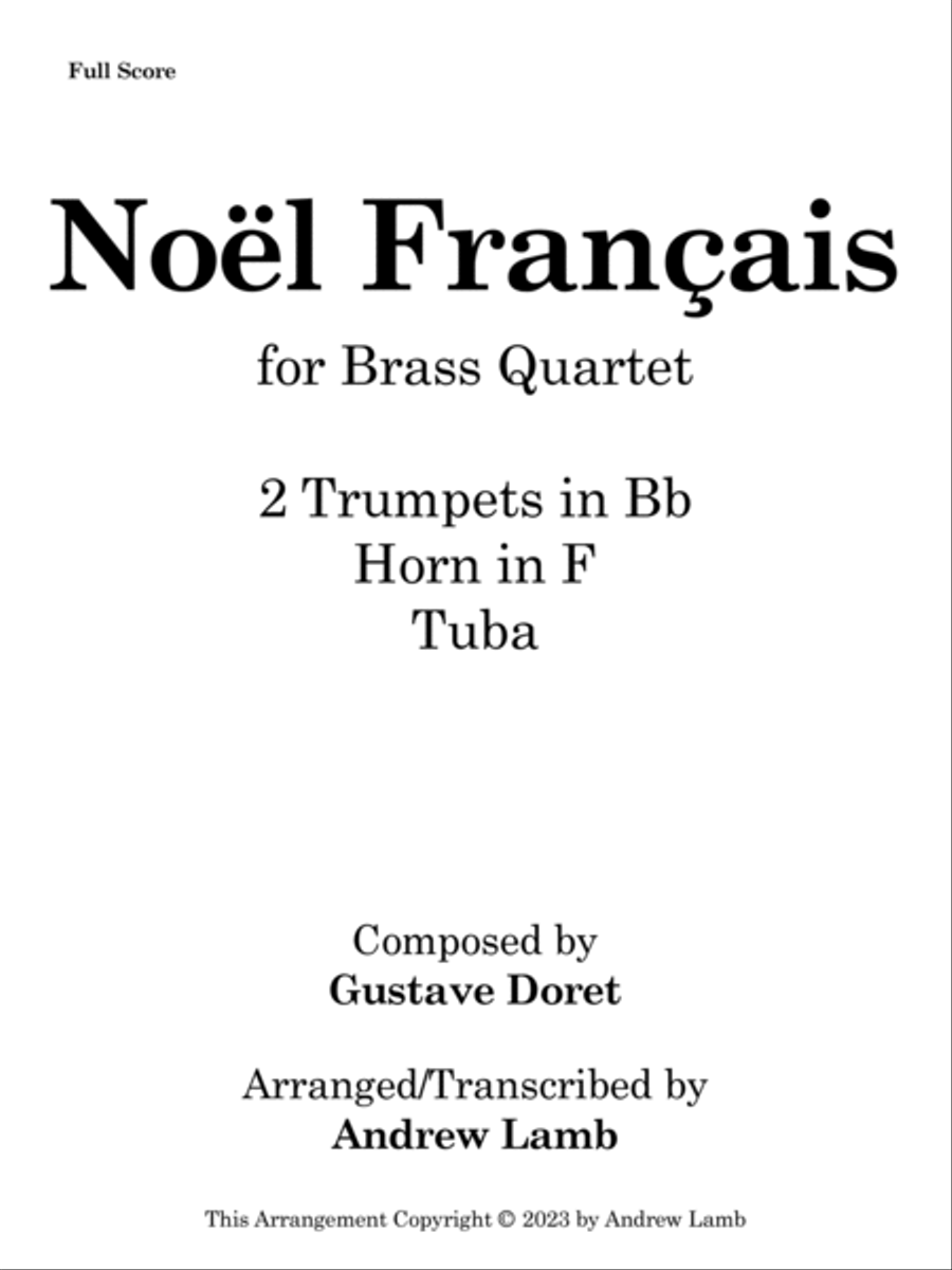 Noël Français (for Brass Quartet) Brass Quartet scores gallery preview page 2