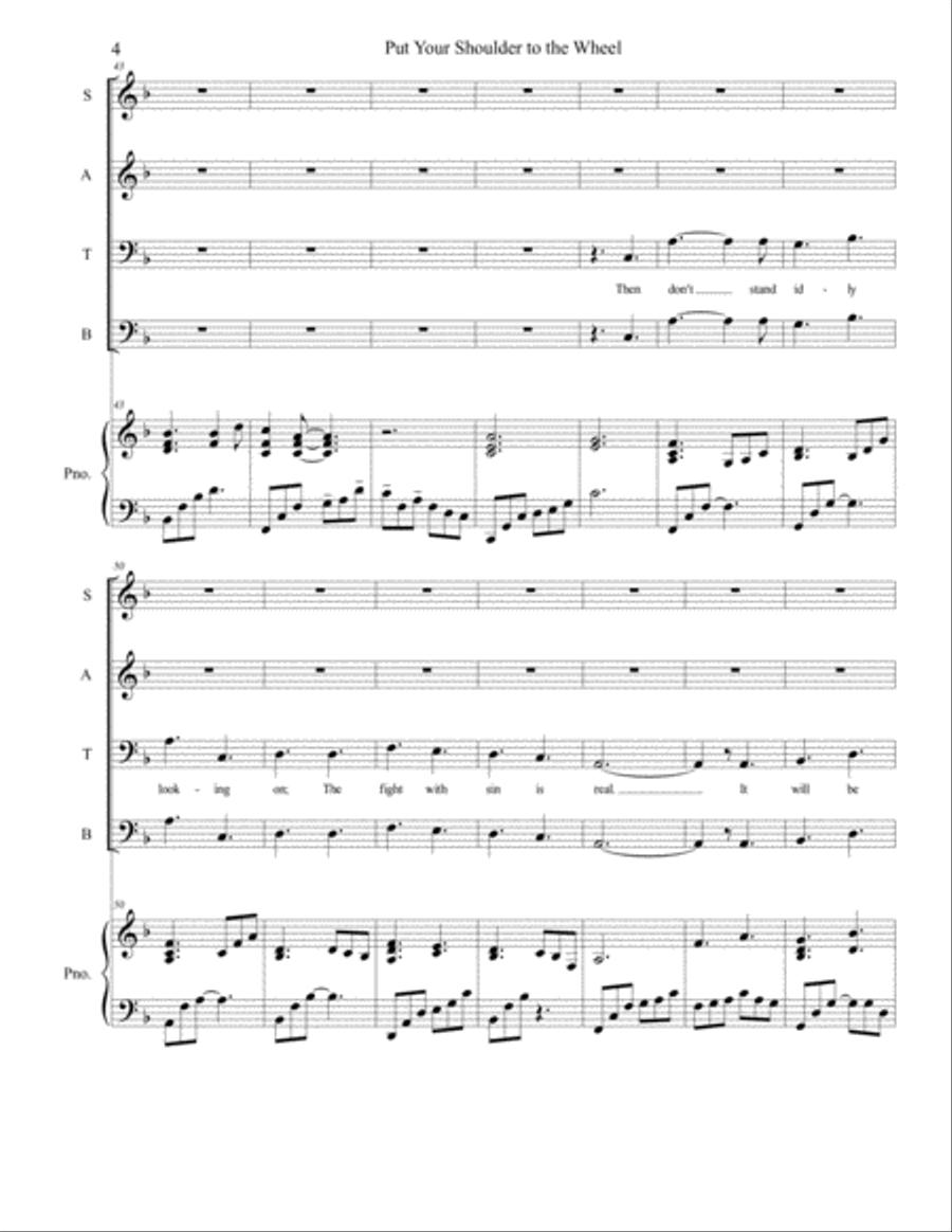 Put Your Shoulder To The Wheel 4-Part scores gallery preview page 5