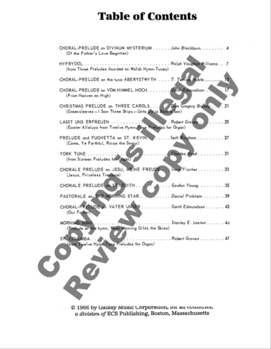 Galaxy of Hymn-Tune Preludes Organ scores gallery preview page 5
