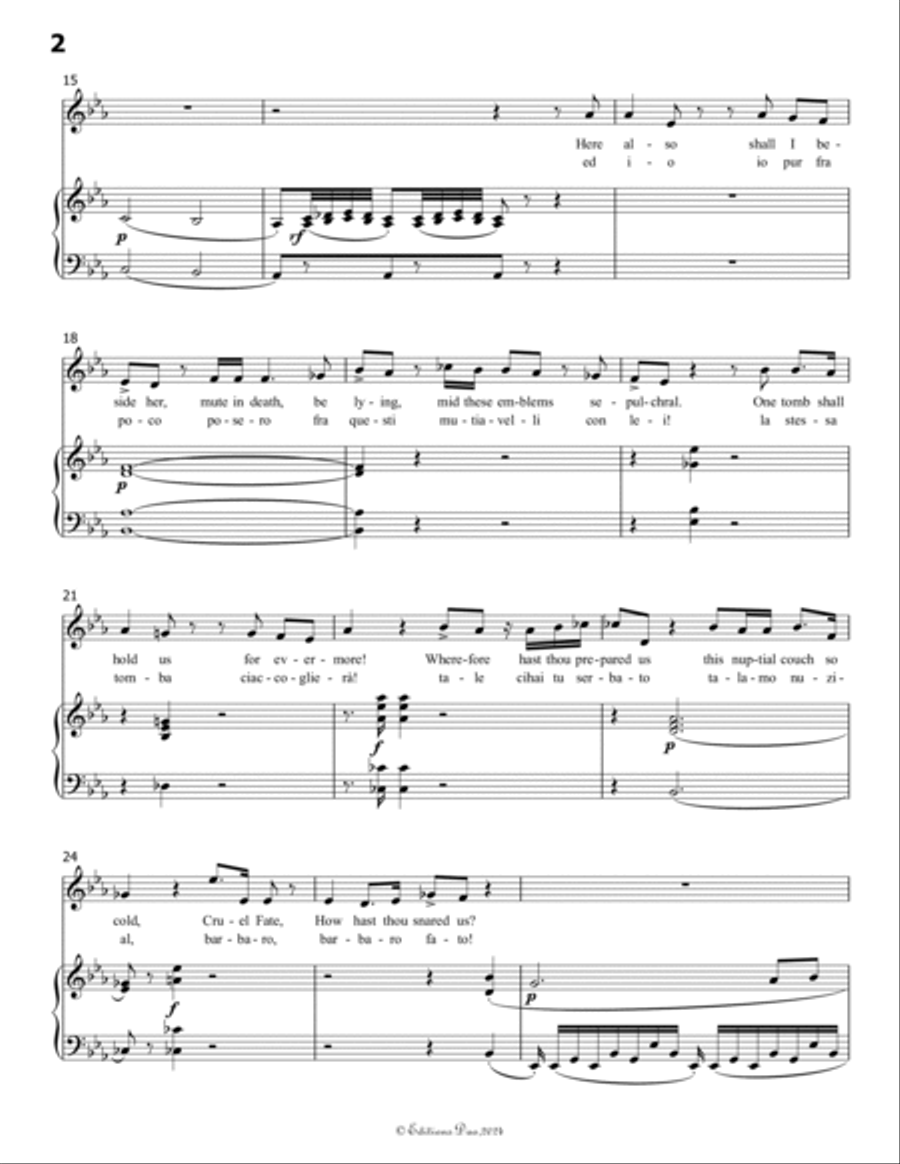 Ah! Se tu dormi,svegliati, by Vaccai Nicola, in E flat Major Voice scores gallery preview page 4