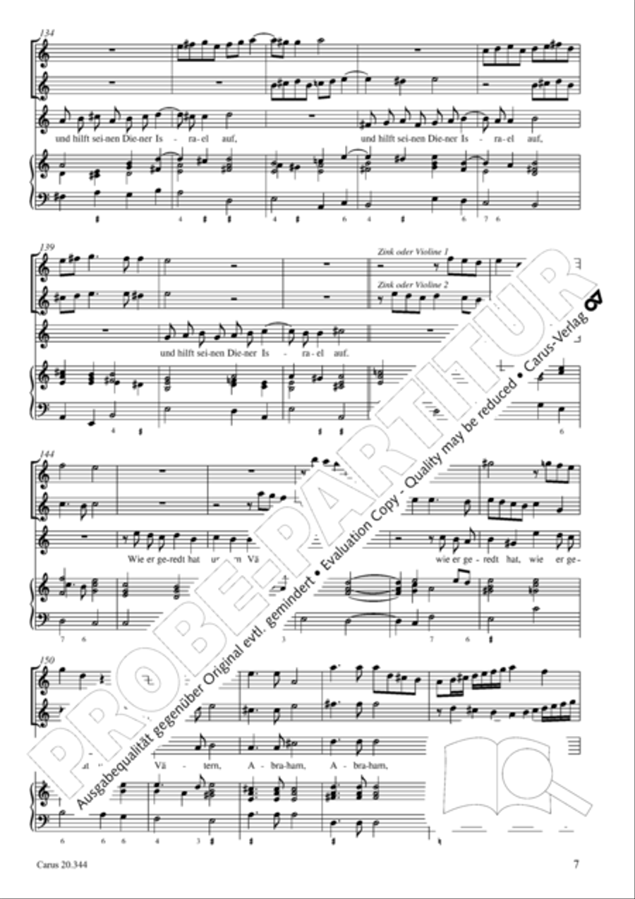 All my spirit exalts my Saviour (Meine Seele erhebt den Herren) Soprano Voice scores gallery preview page 8