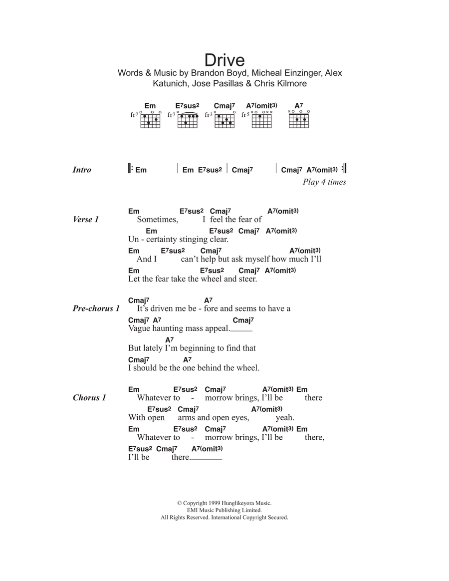 Drive Guitar scores gallery preview page 1