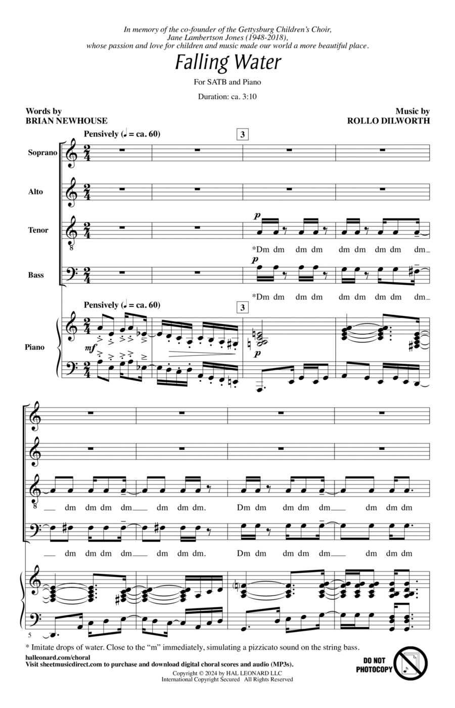 Falling Water 4-Part scores gallery preview page 1