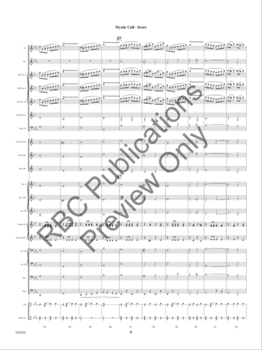 Mystic Call Mystic Call Concert Band scores gallery preview page 12