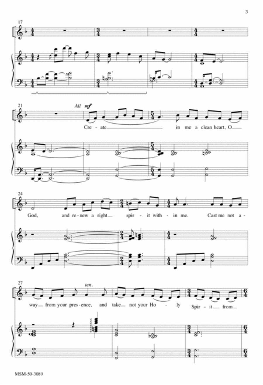 Two Canticles for Lent Unison Choir scores gallery preview page 3