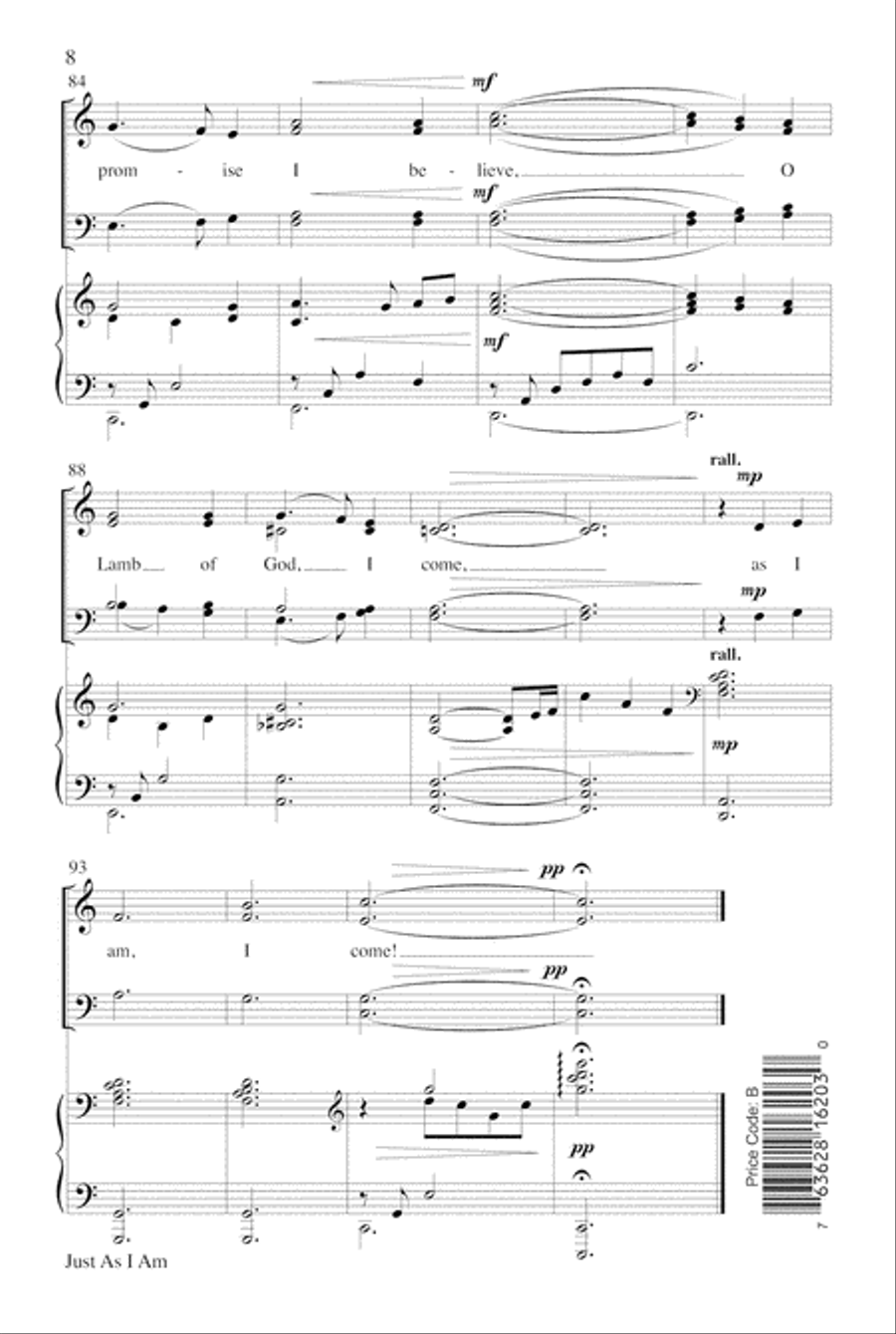 Just As I Am Choir scores gallery preview page 8