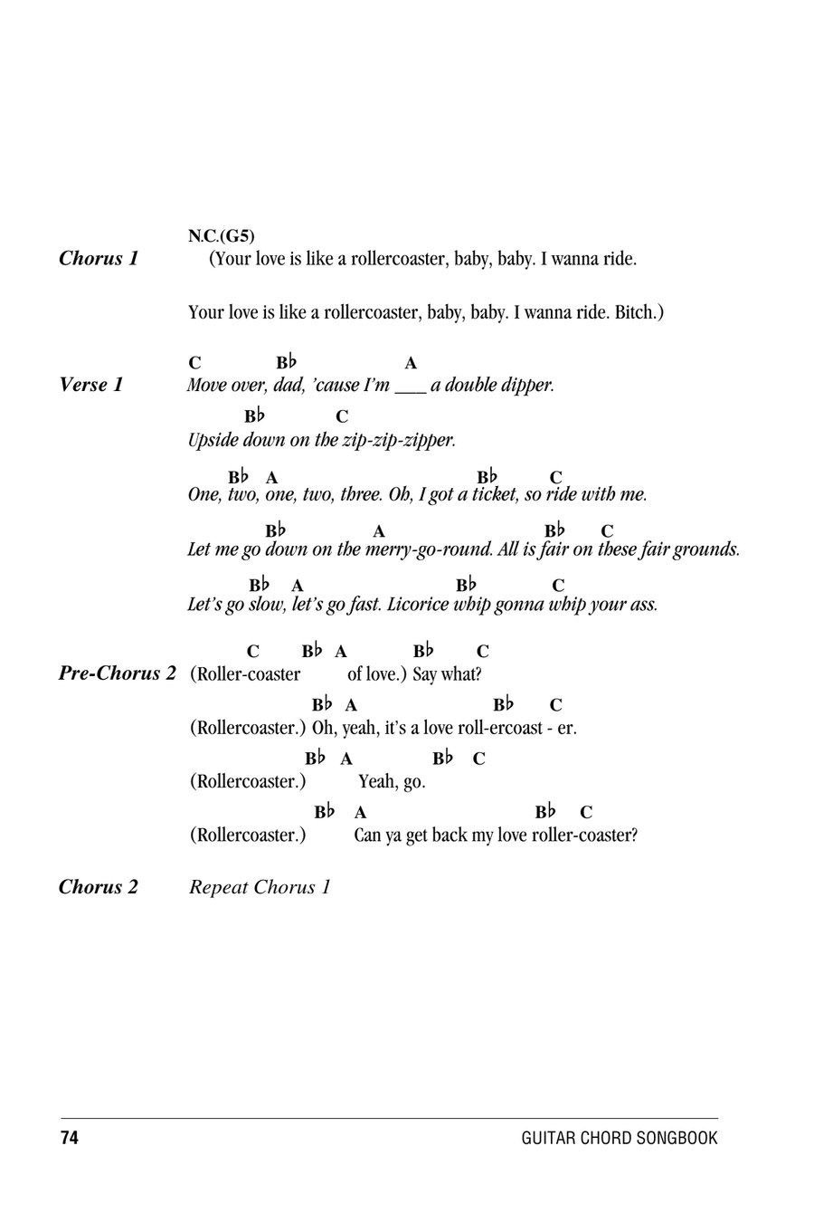 Love Rollercoaster Acoustic Guitar scores gallery preview page 2