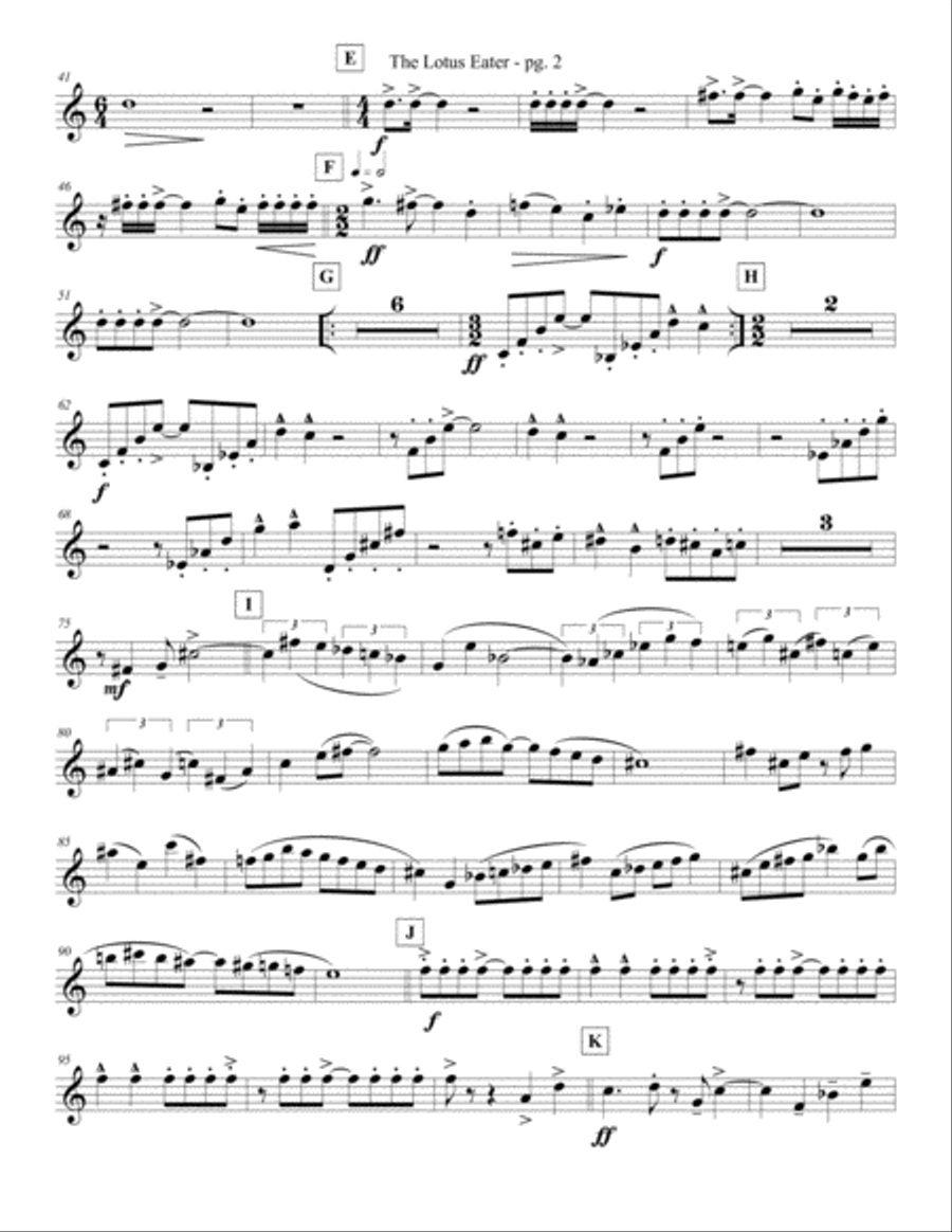 The Lotus Eater for Eight Trumpets by Eddie Lewis Brass Ensemble scores gallery preview page 3