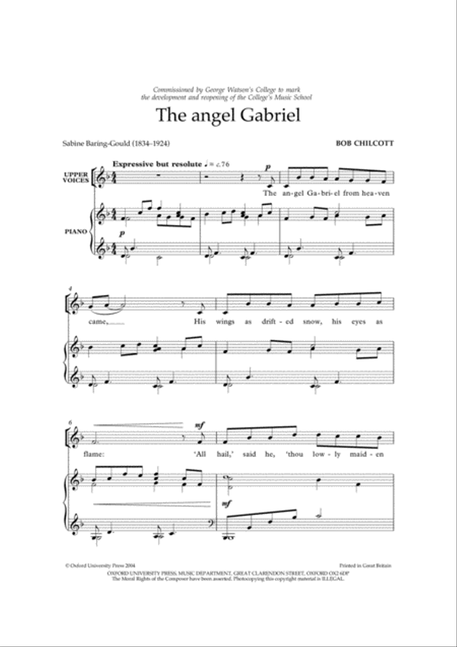 The angel Gabriel Women's Choir scores gallery preview page 2