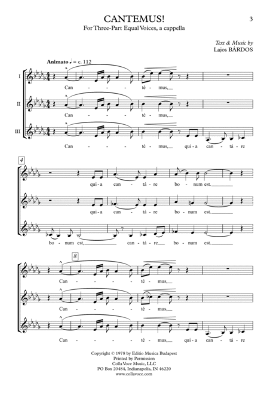 Cantemus! Cantemus! SSA scores gallery preview page 2