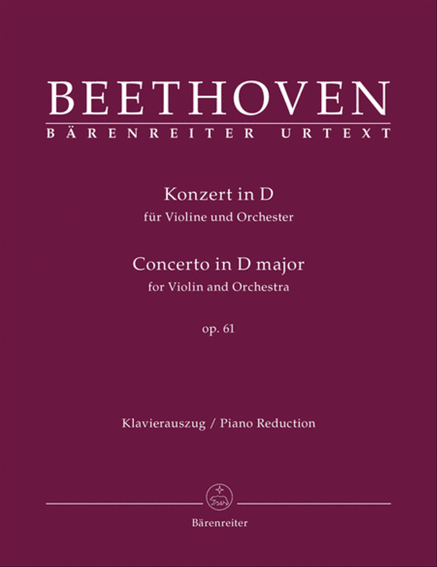 Concerto for Violin and Orchestra in D major, op. 61