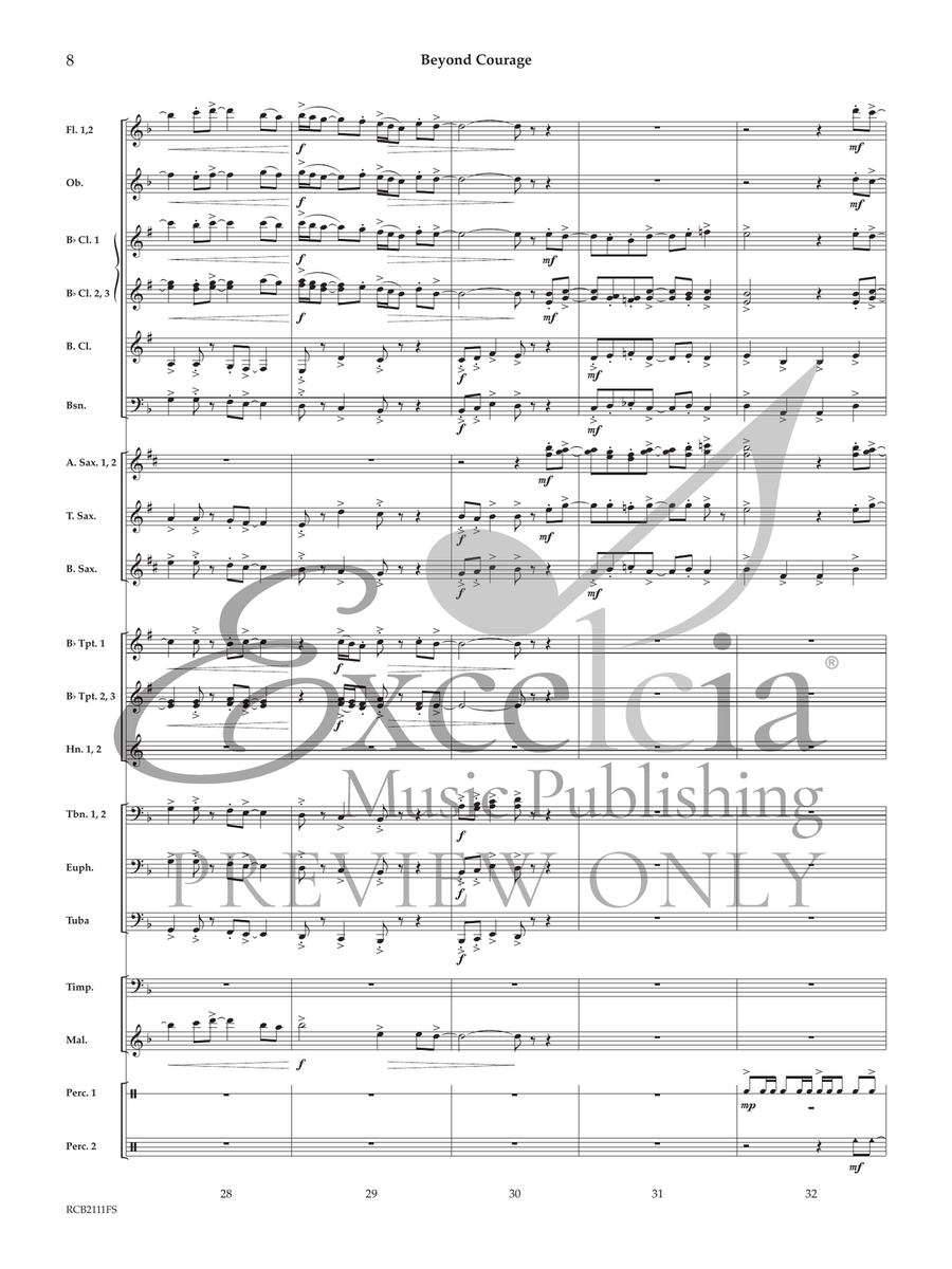 Beyond Courage Beyond Courage Concert Band scores gallery preview page 9