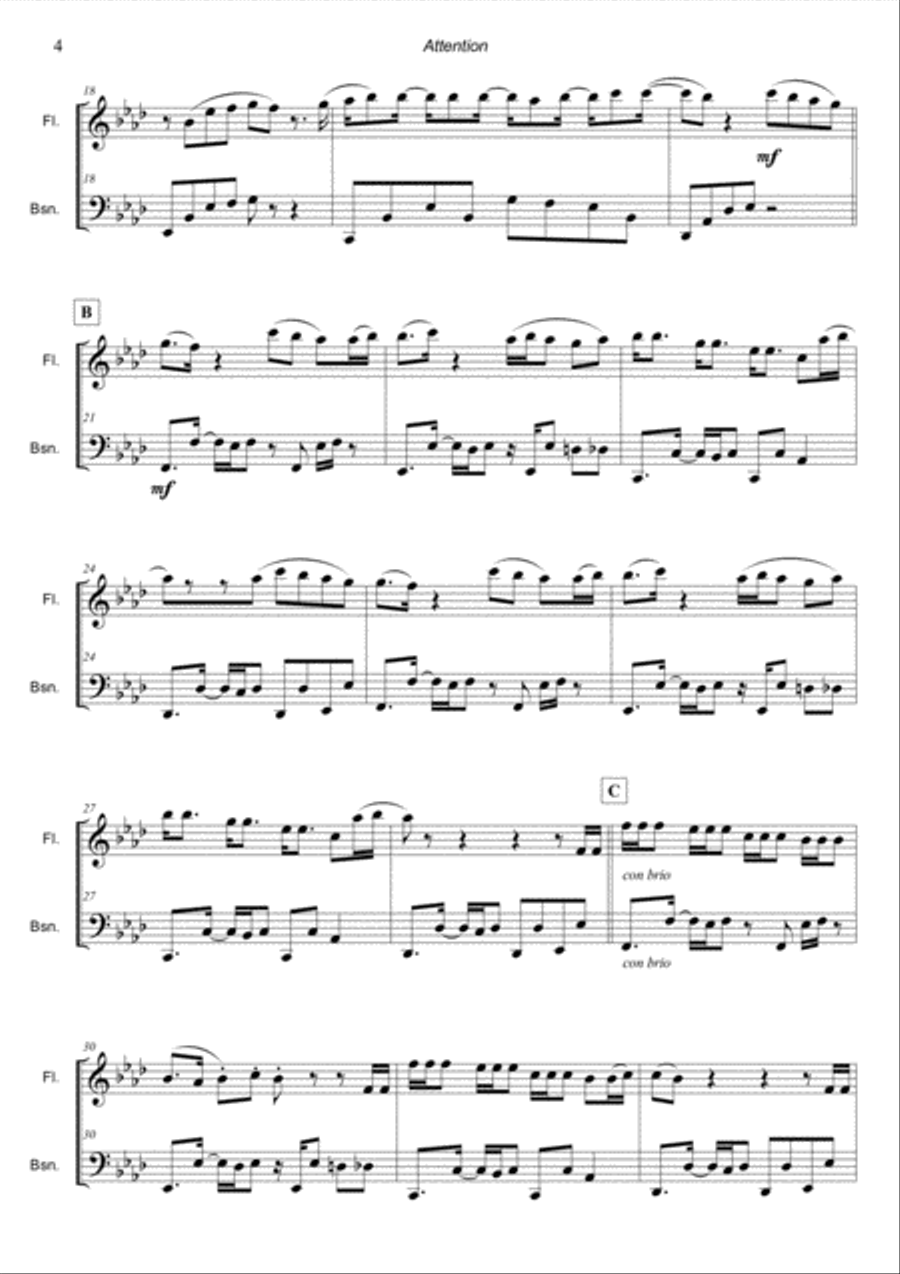 Attention Woodwind Ensemble scores gallery preview page 4