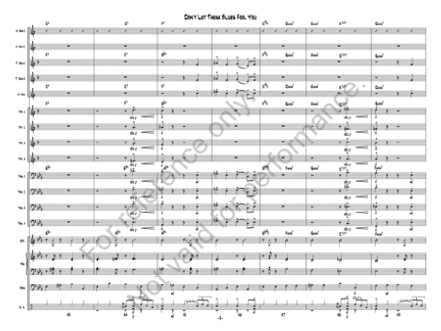 Don't Let These Blues Fool You Jazz Ensemble scores gallery preview page 10