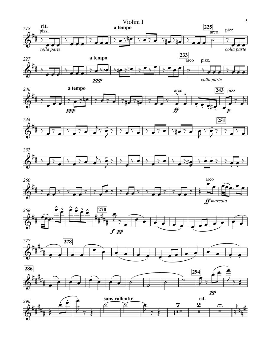 The Round (Dance) of the Goblins for Violin and String Orchestra, Op. 25 - Set of Parts String Orchestra scores gallery preview page 5