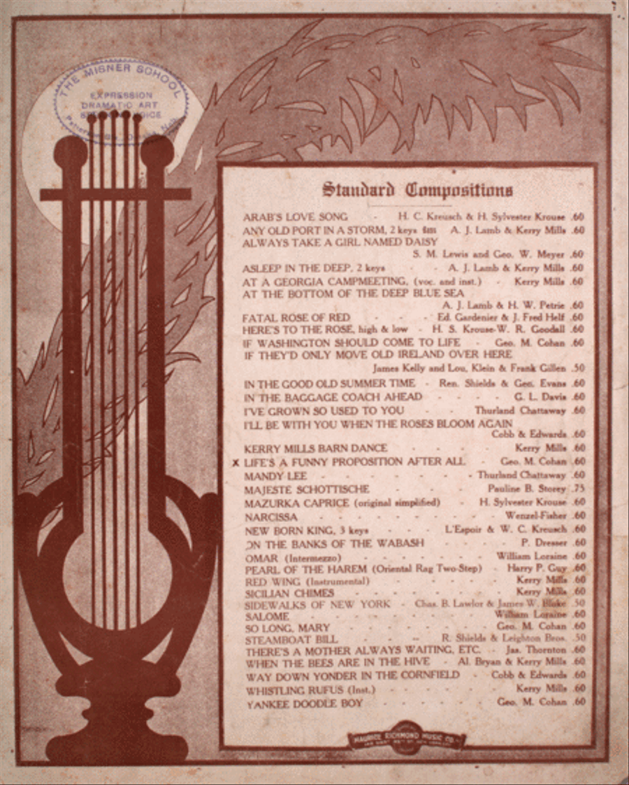 Standard Compositions. Life's a Funny Proposition After All Harp scores gallery preview page 1