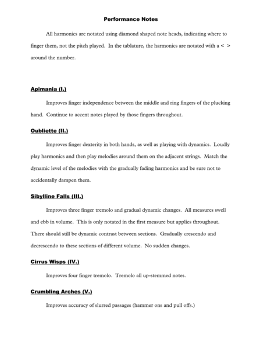 5 Etudes for Fingerstyle Guitar Classical Guitar scores gallery preview page 5