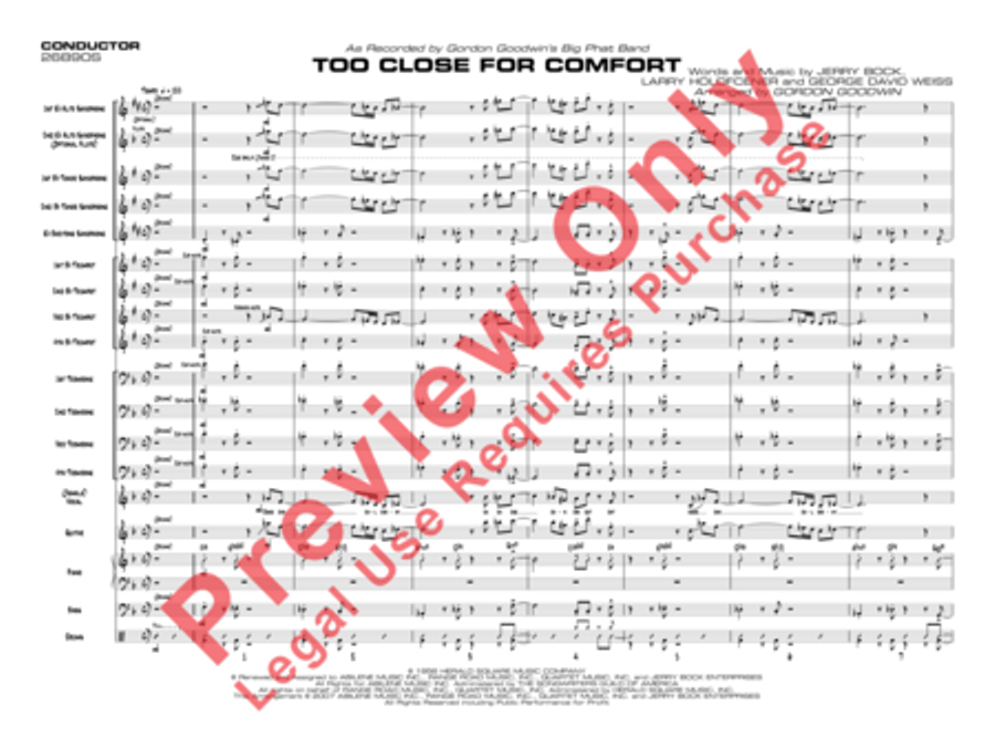 Too Close for Comfort Jazz Ensemble scores gallery preview page 4