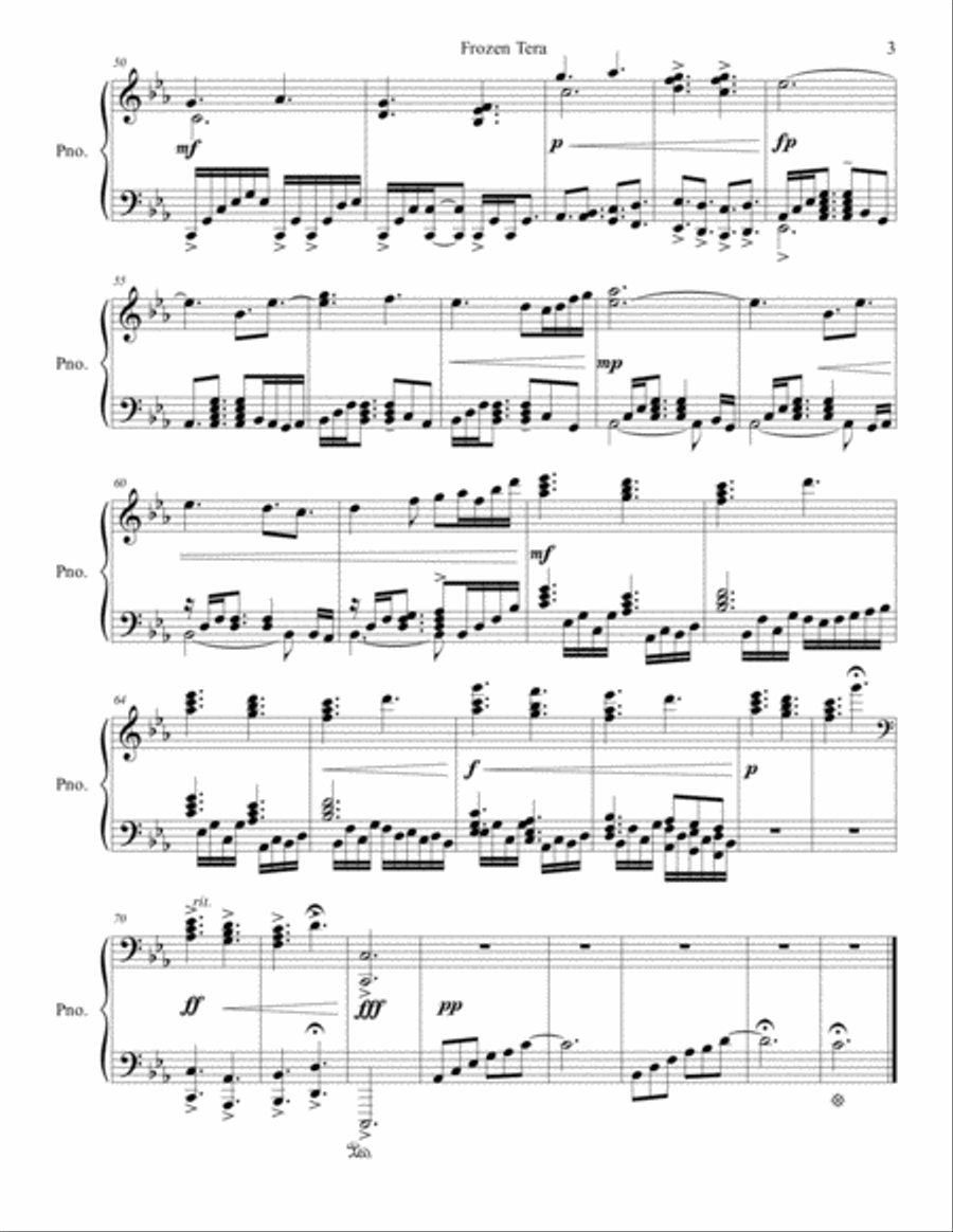 Frozen Terra Frozen Terra Piano Solo scores gallery preview page 6
