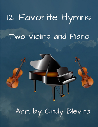 Book cover for 12 Favorite Hymns, Two Violins and Piano