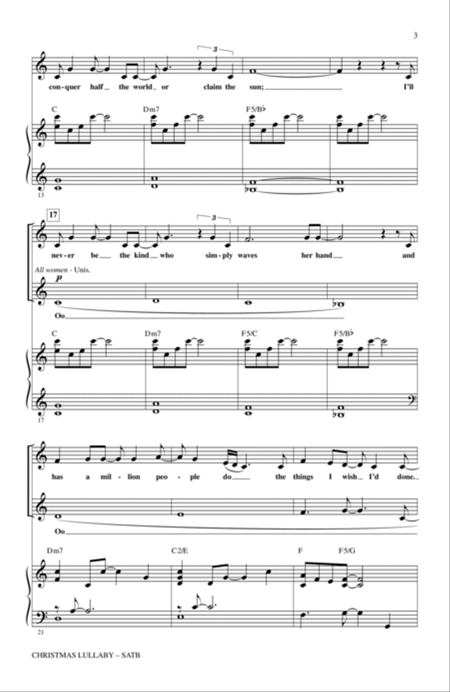 Christmas Lullaby (from Songs for a New World) (arr. Mac Huff) 4-Part scores gallery preview page 2