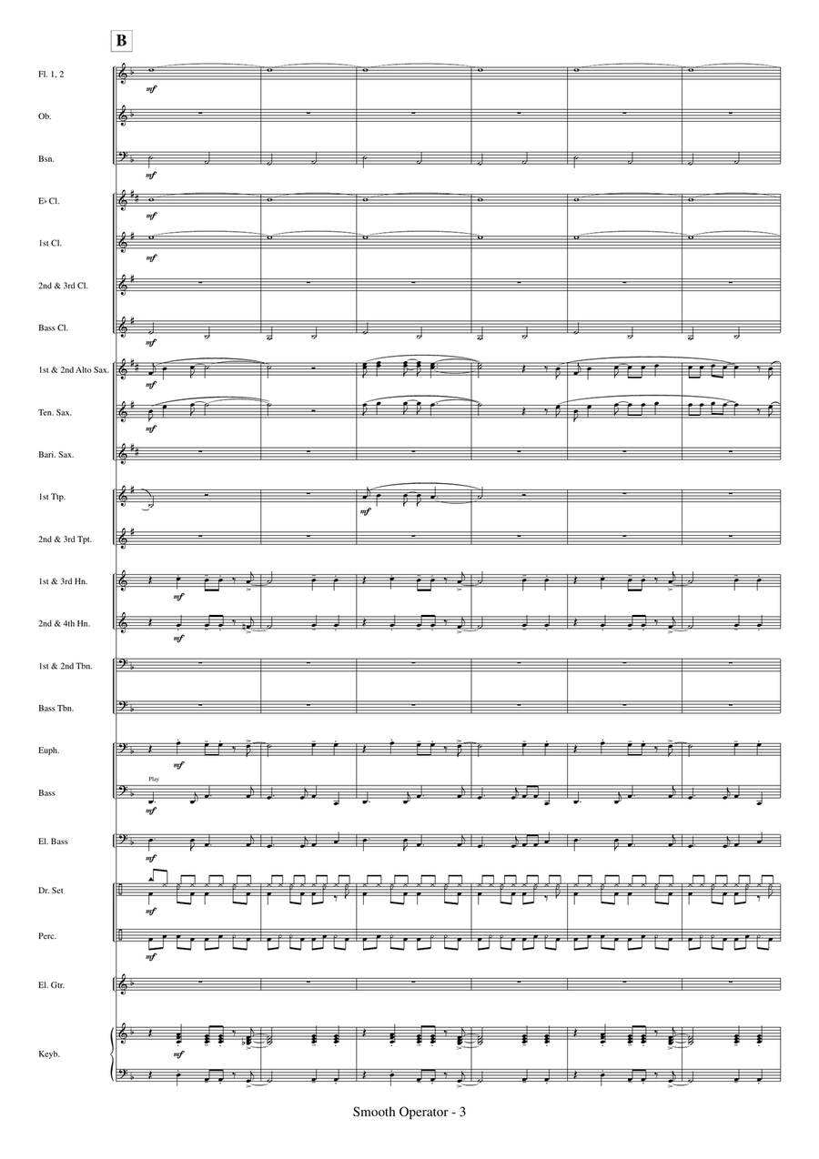 Smooth Operator Concert Band scores gallery preview page 5