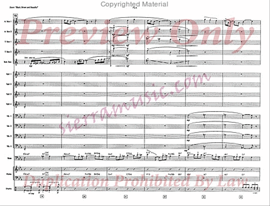 Black, Brown And Beautiful Big Band scores gallery preview page 5