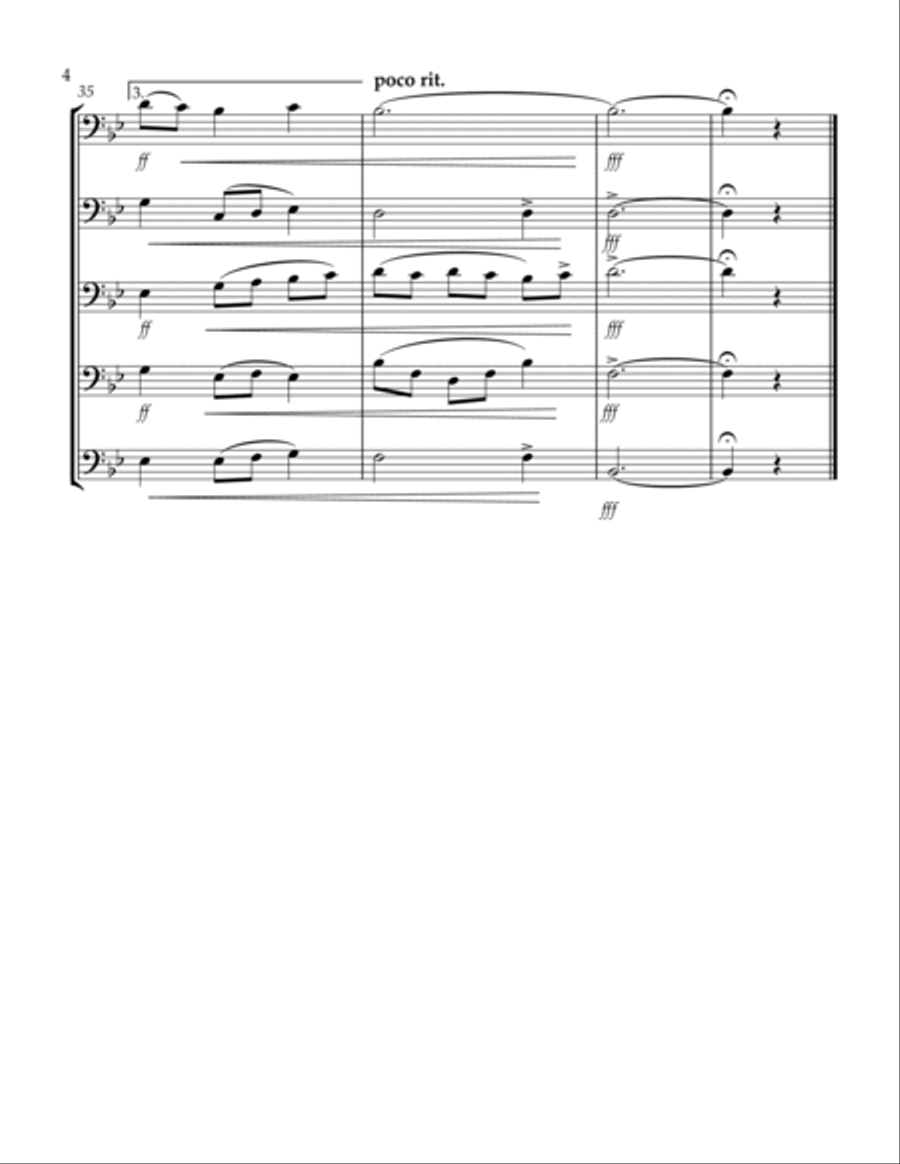 I Vow to Thee, My Country (Thaxted) (Bb) (Trombone Quintet) Brass Ensemble scores gallery preview page 4