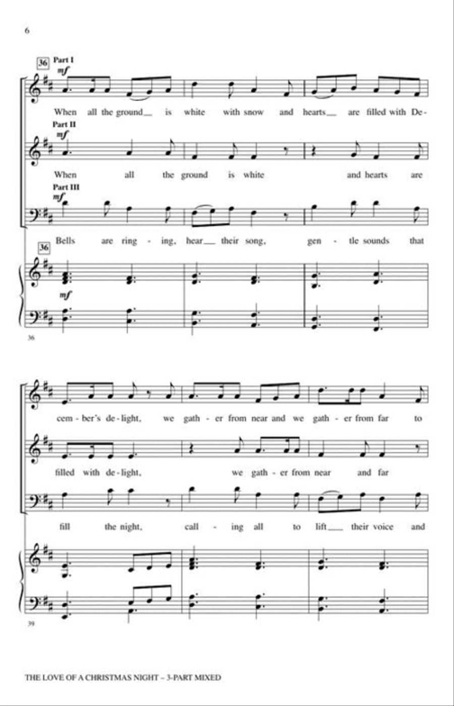 The Love of a Christmas Night 3-Part scores gallery preview page 4