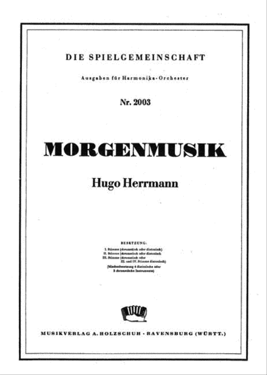 Morgenmusik Accordion Orchestra scores gallery preview page 1