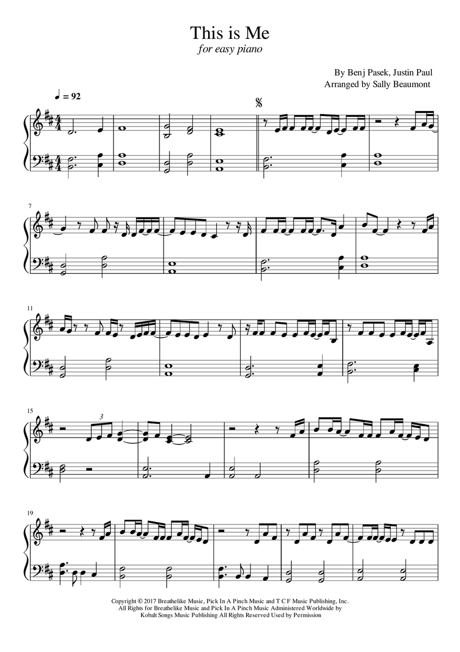This Is Me This Is Me Piano Method scores gallery preview page 1