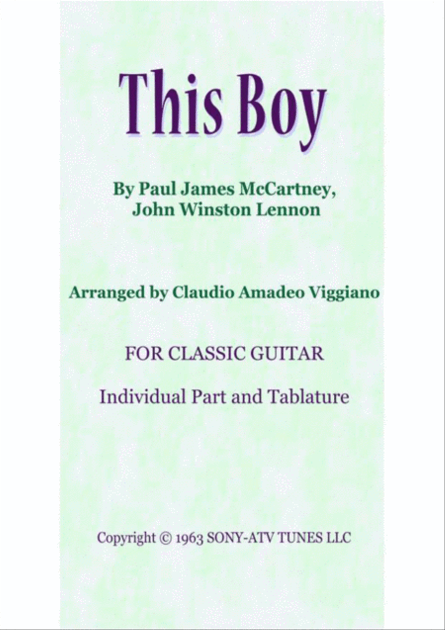 This Boy (ringo's Theme) Guitar Tablature scores gallery preview page 1