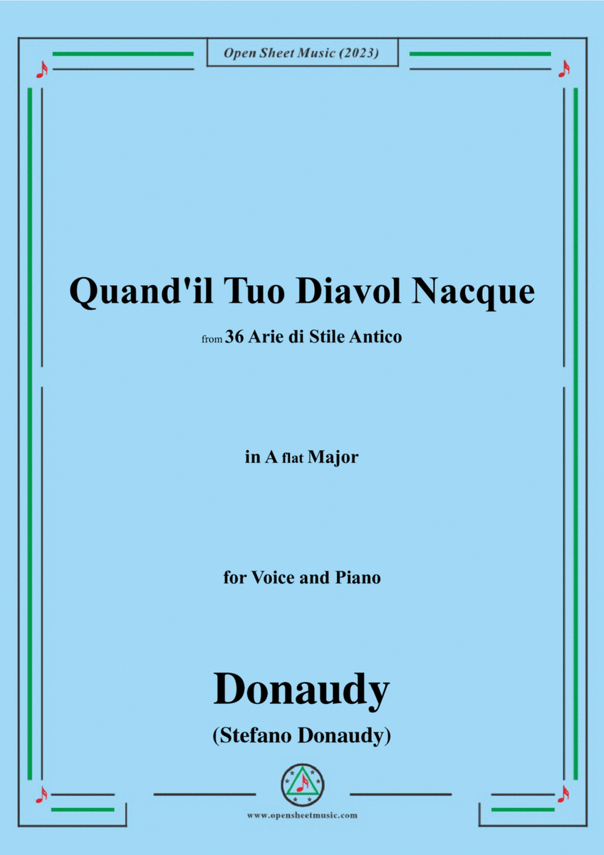 Donaudy-Quand'il Tuo Diavol Nacque,in A flat Major
