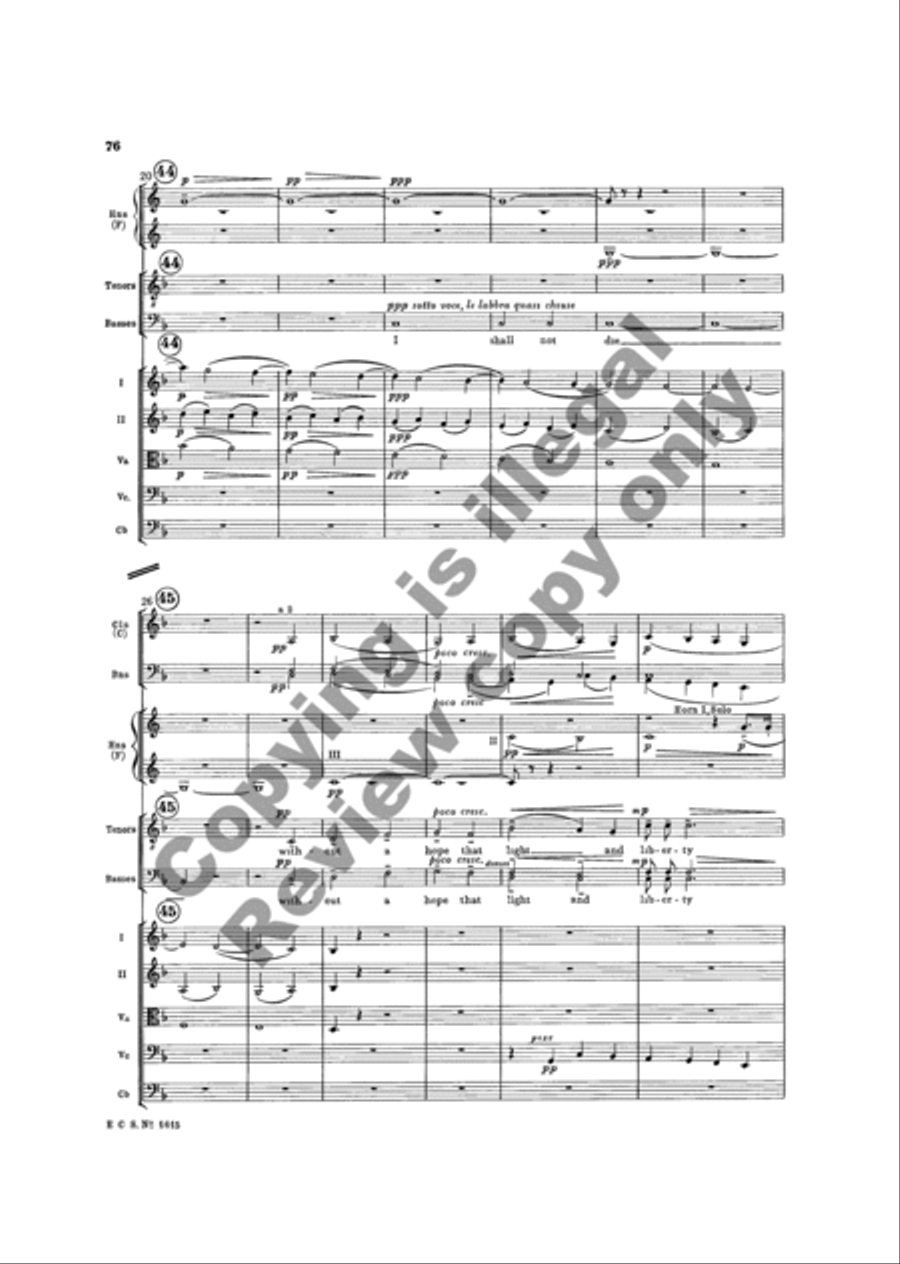 The Testament of Freedom (Additional Orchestra Score) Choir scores gallery preview page 41