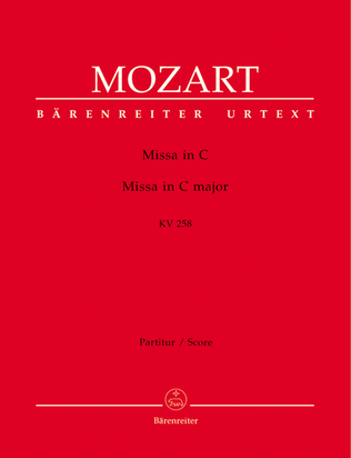 Book cover for Missa C major, KV 258
