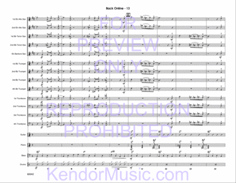 Back Online Jazz Ensemble scores gallery preview page 15