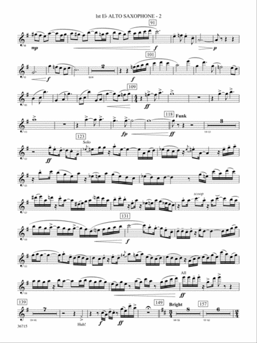 See Rock City: E-flat Alto Saxophone Concert Band scores gallery preview page 2