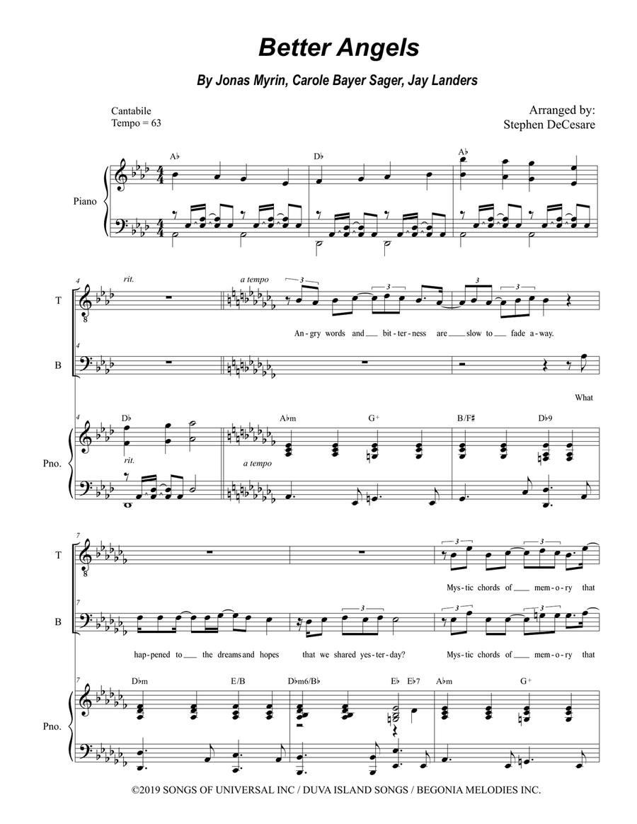 Better Angels Vocal Duet scores gallery preview page 1