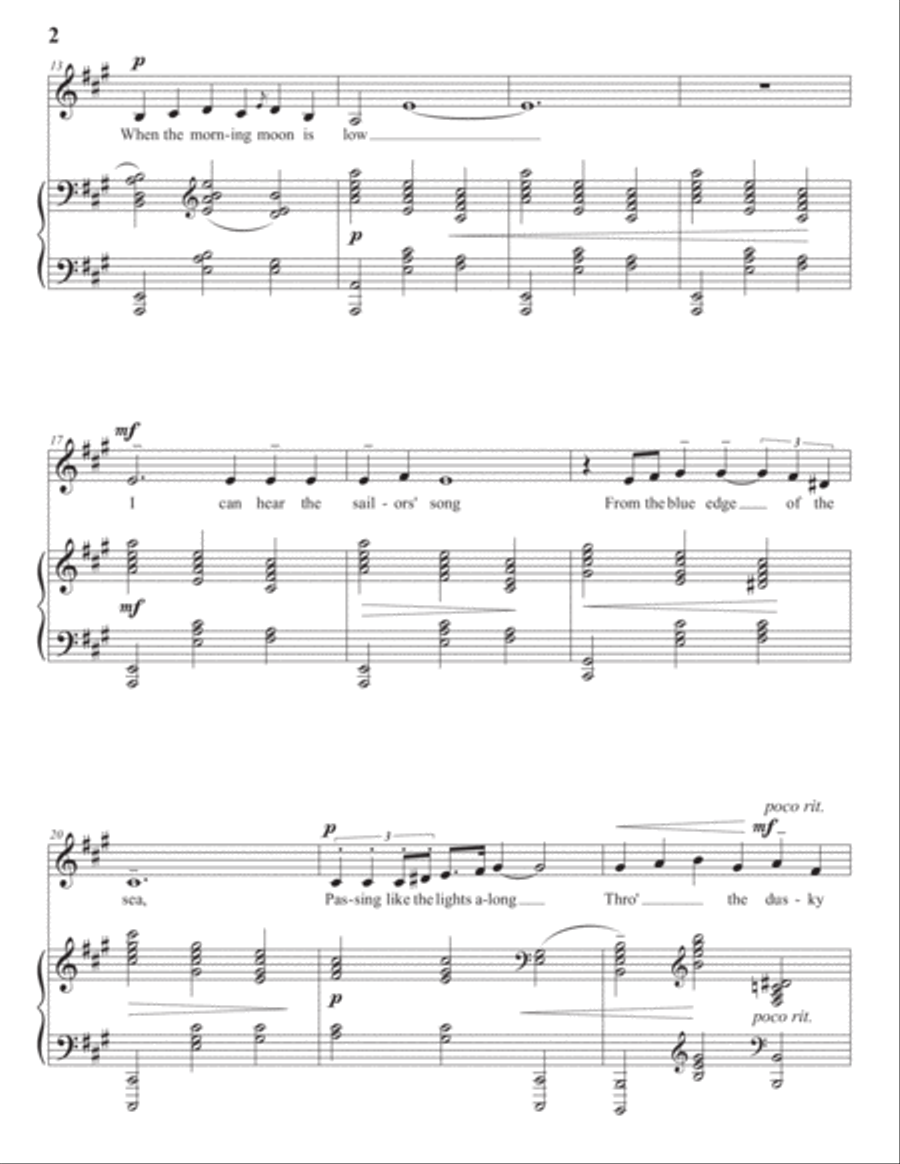 HEAD: The Ships of Arcady (transposed to A major) Voice scores gallery preview page 3
