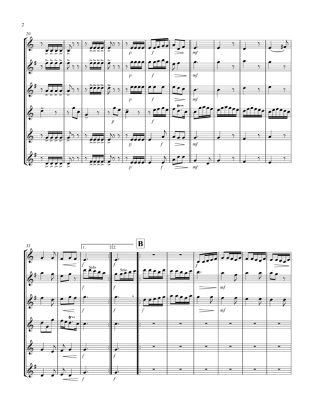 Allegro (from "Sonata for Trumpet") (Bb) (Saxophone Sextet - 1 Sop, 2 Alto, 2 Tenor, 1 Bari) (Tenor image number null
