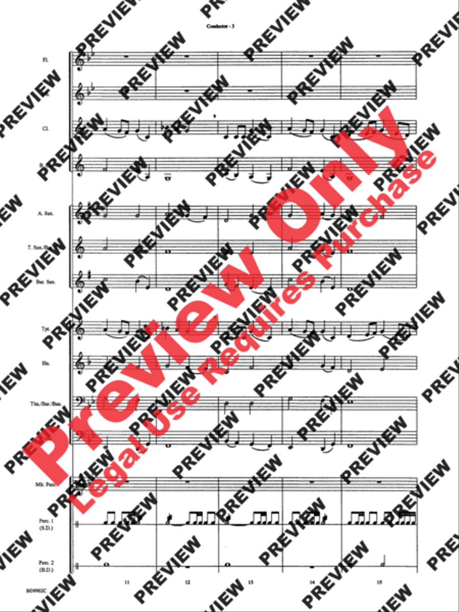 Then Come the Heroes Concert Band scores gallery preview page 5