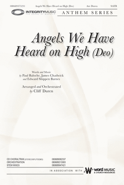 Angels We Have Heard On High (Deo) - CD ChoralTrax