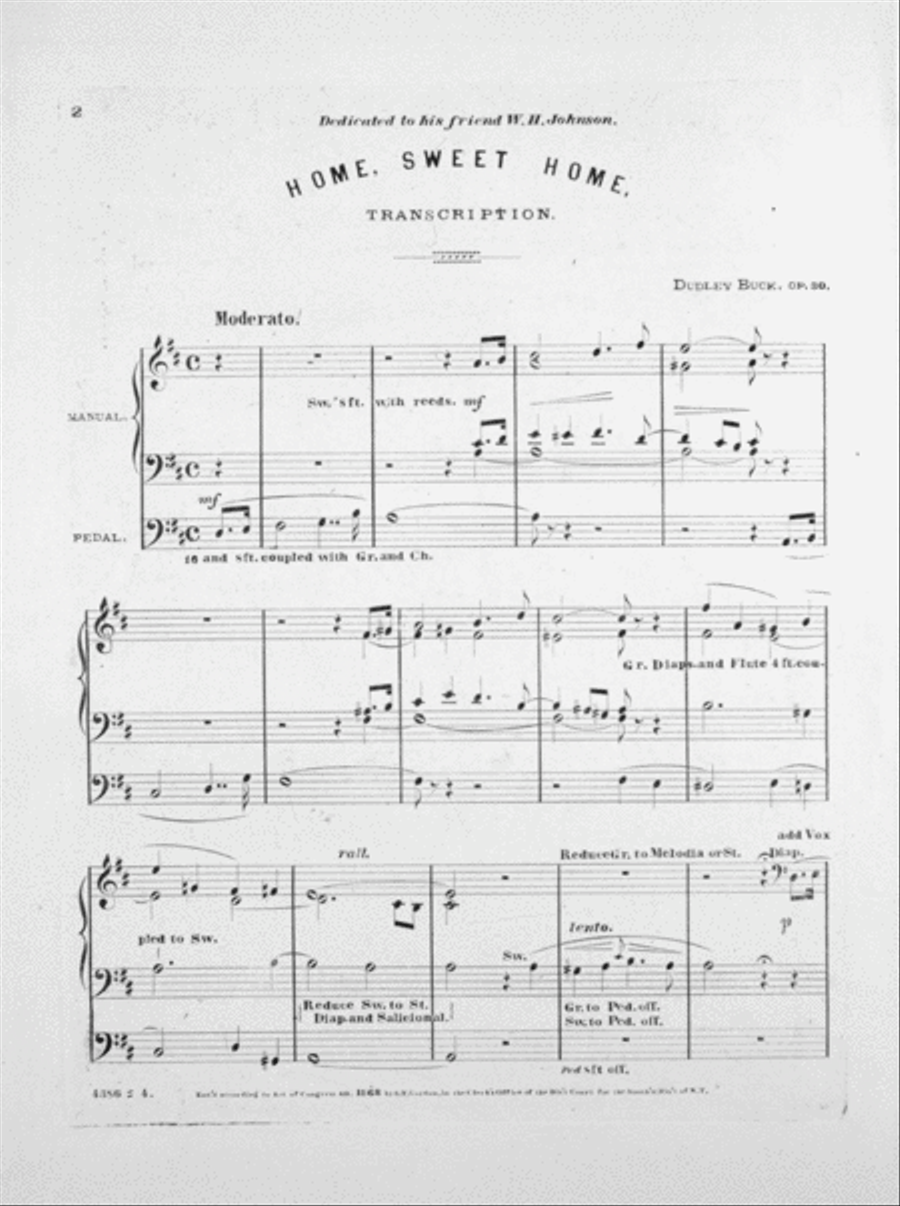 Home, Sweet Home. Transcription Piano Solo scores gallery preview page 2