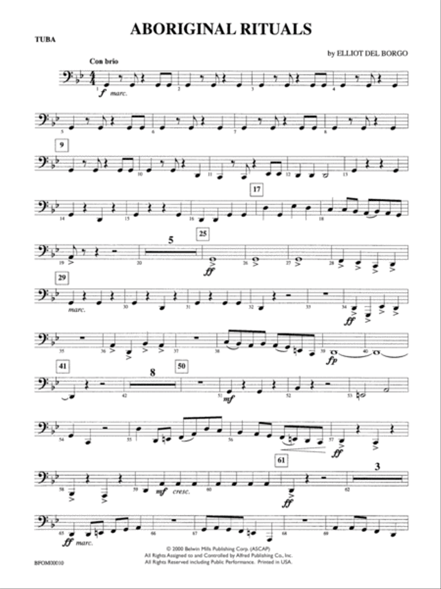 Aboriginal Rituals: Tuba Full Orchestra scores gallery preview page 1