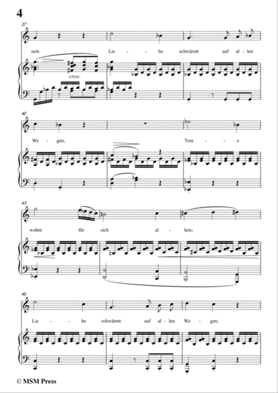 Schubert-Liebe schwärmt auf allen Wegen,in C Major Piano, Vocal scores gallery preview page 6