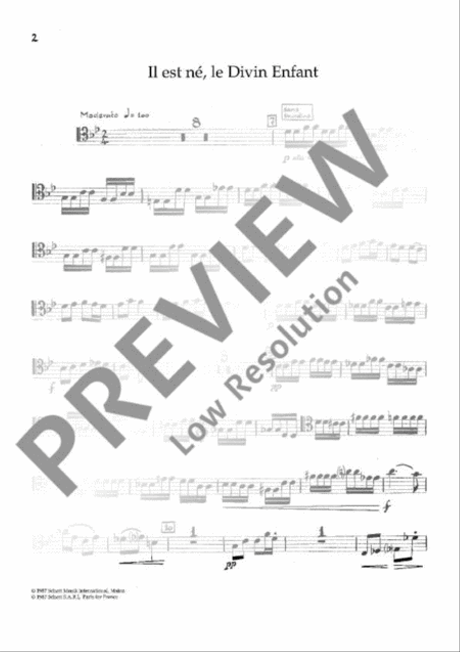 «Noël nouvelet» et «Il est né, le Divin Enfant» Cello scores gallery preview page 21
